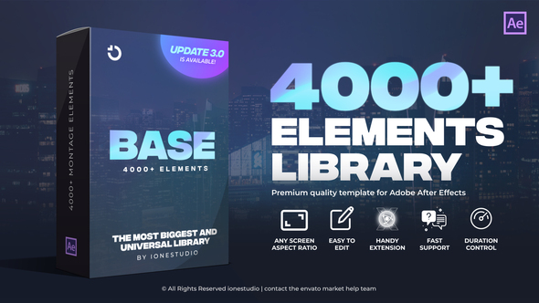 Videohive BASE | Transitions and Motion Graphics for After Effects V3