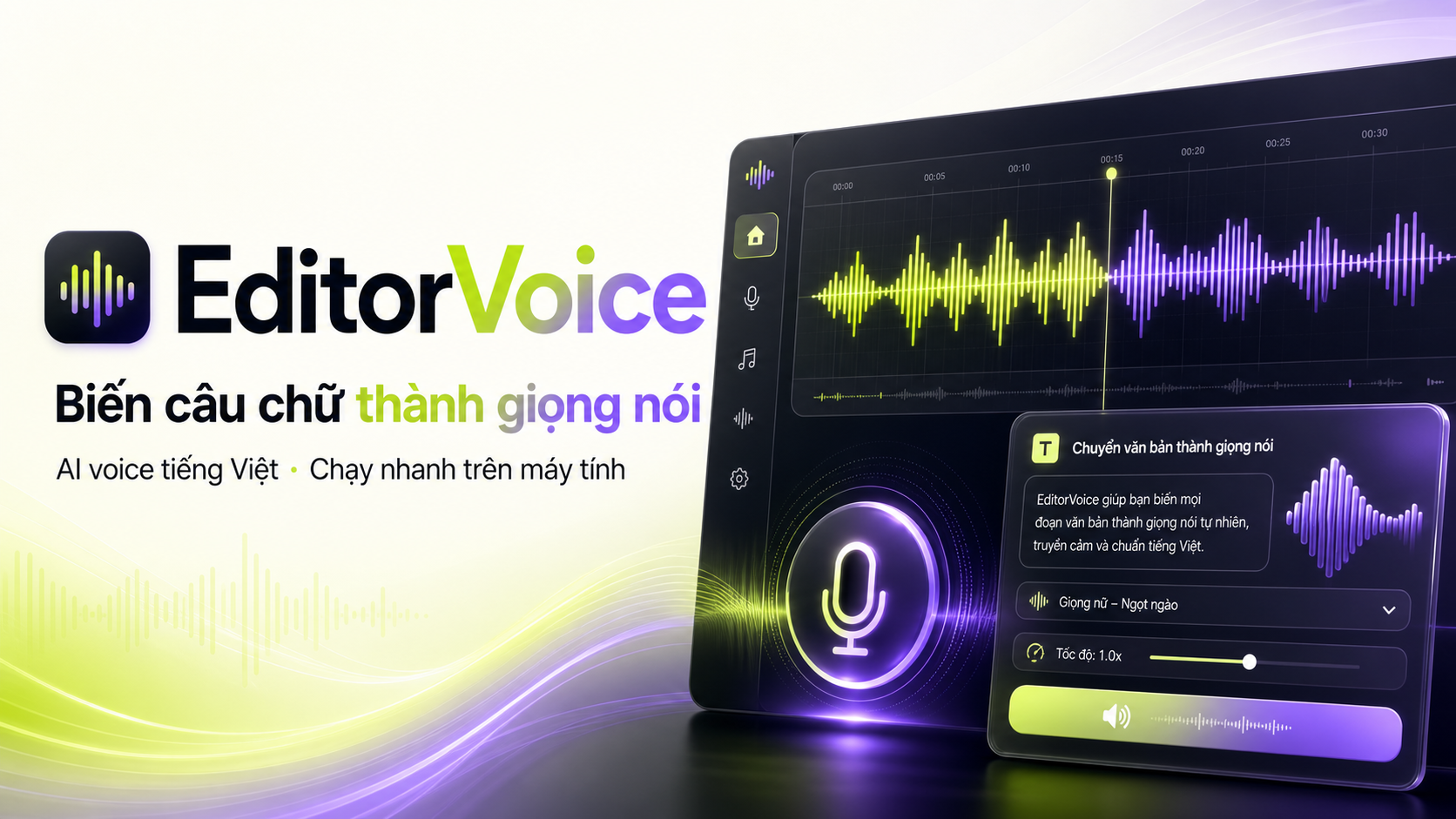 EditorVoice v1.2.29- Phầm mềm tạo Voice AI - nhân bản giọng nói (WIN)