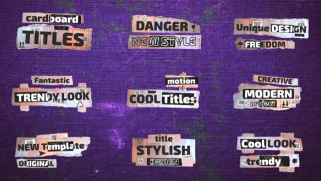 Dynamic Cardboard Titles