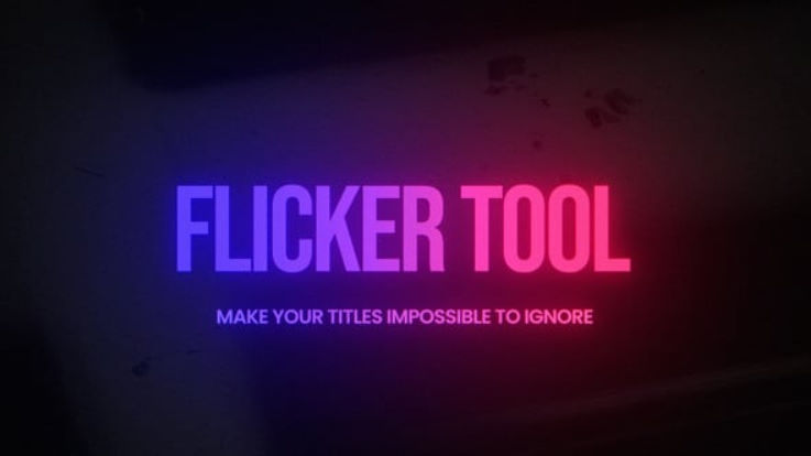 Flicker Tool Text Motion for Premiere Pro