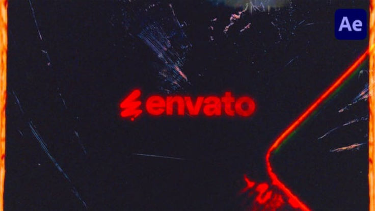 Vintage Film Burn Logo + Royalty Free Music