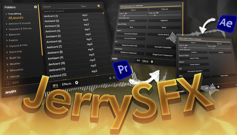 JryMedia – JerrySFX v1.0.1 for After Effects and Premiere Pro