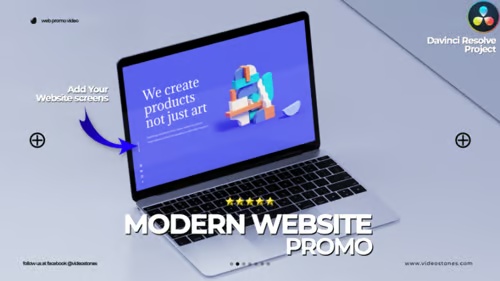 Modern Website Promotion - Davinci Resolve