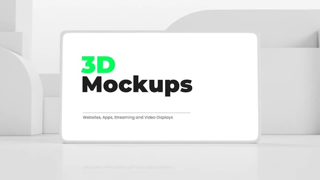 3D Screen Mockups