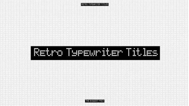 Retro Typewriter Titles