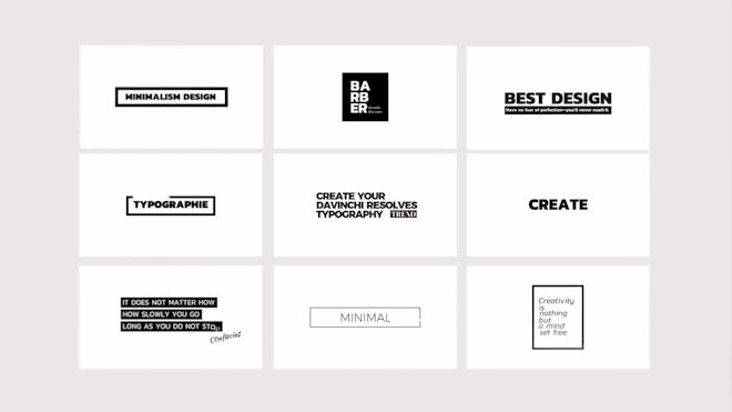 Clean Minimal Titles