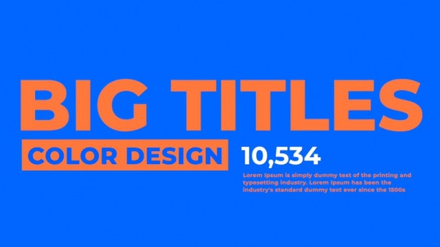 Color Bold Titles