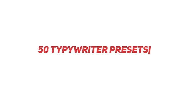Typewriter Text Animation Presets