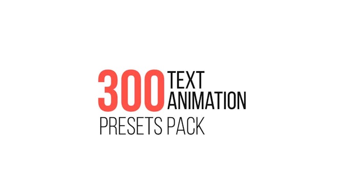 Text Animation Presets Pack