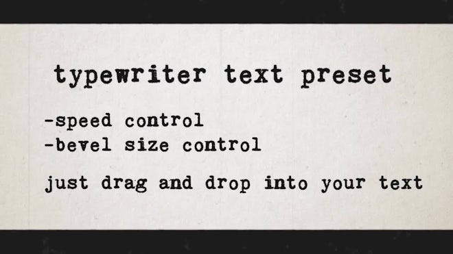 Typewriter Text Preset