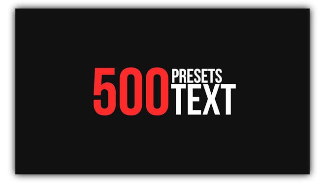 500 Text Animation Pack