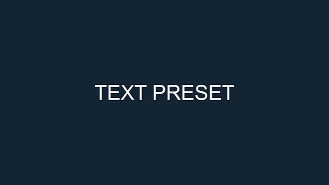 Text Animation Presets and Tool