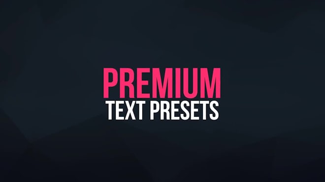 Premium Text Presets