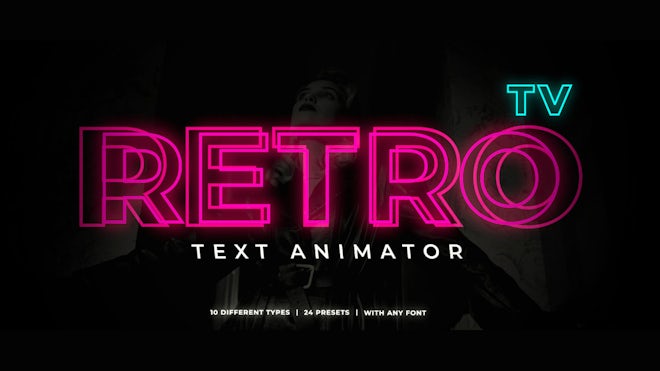 Retro TV Text Animator