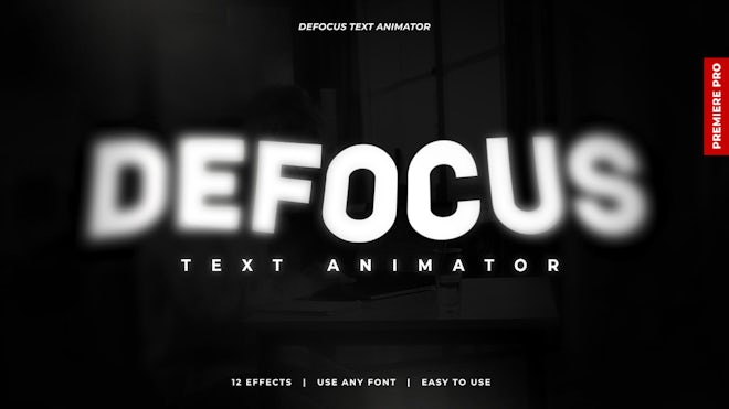 Defocus Text Animator