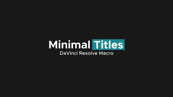 Minimal Titles 3.0