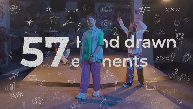 57 Hand Drawn Sketch Scribble Pack