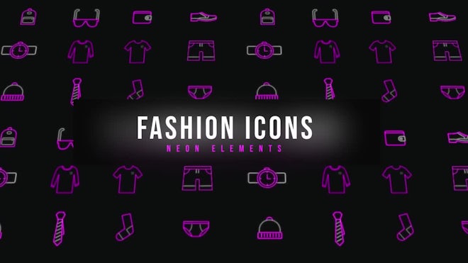 Fashion Neon Icons