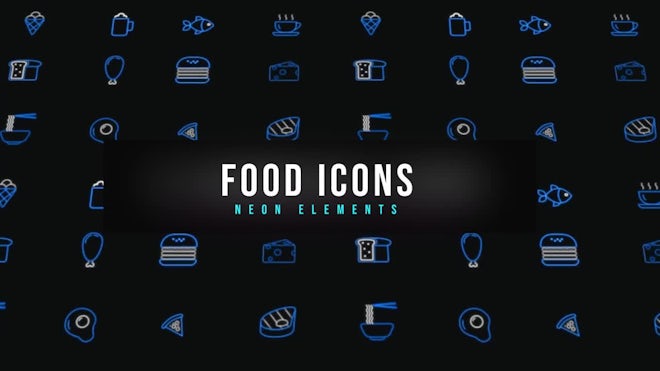 Food Neon Icons