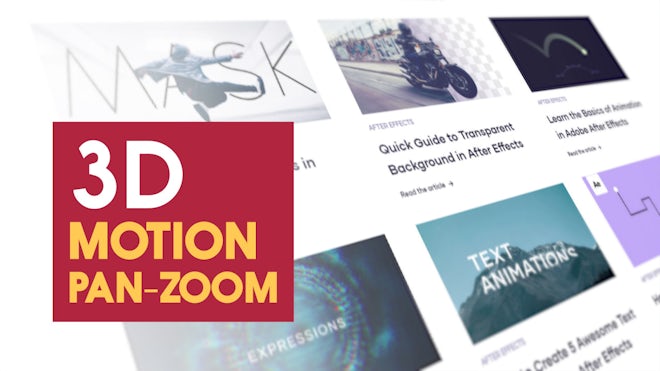 3D Motion Pan And Zoom