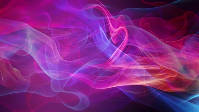Abstract Motion Background With Multicolor Waving Smoke Lines