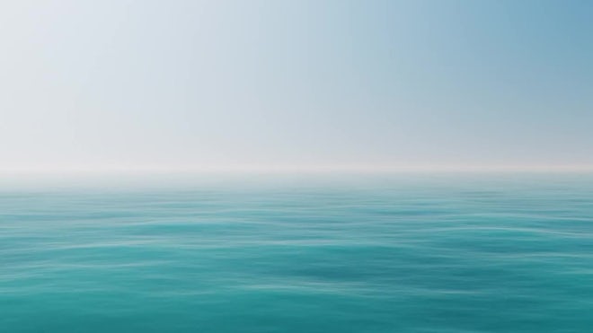 Calm Ocean Waves - Blue Surface