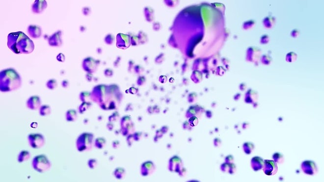 3D Purple Bubble Animation Abstract