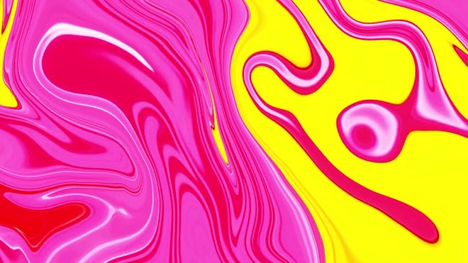Pink And Yellow Paint Swirling