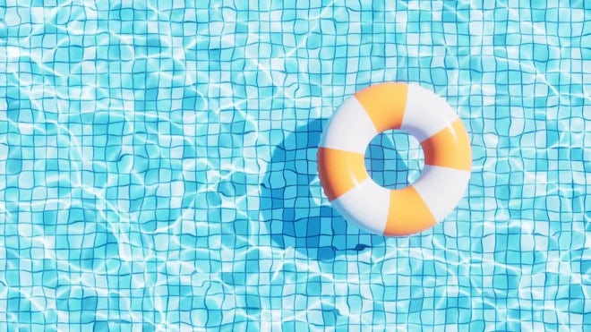 Swimming Ring On A Pool