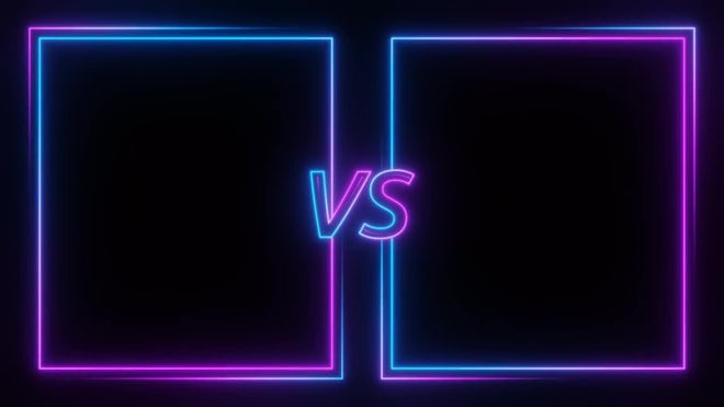 Versus Purple Neon Frames Loop