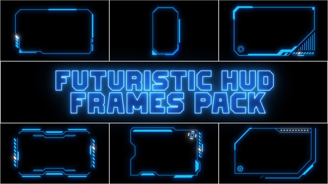Pack Of Futuristic HUD Frames