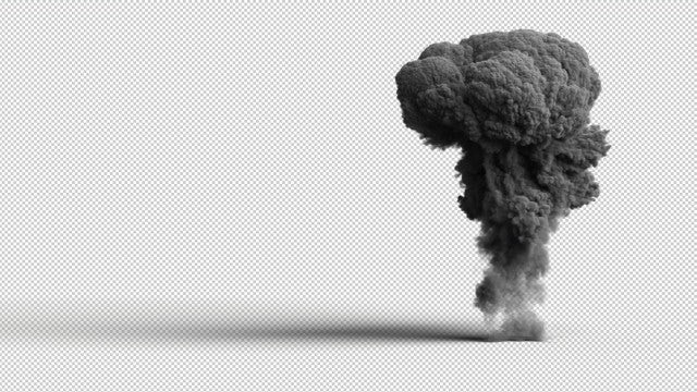 Huge Explosion Of A Nuclear Bomb On Alpha