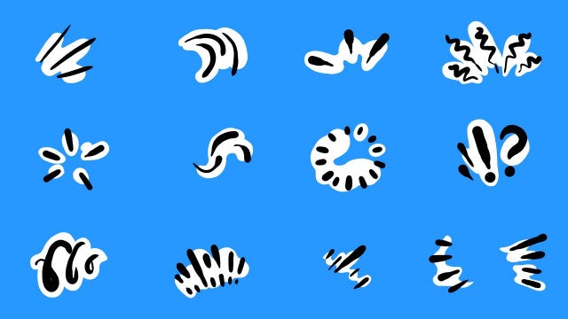 Pack Of 12 Cartoon Effect Lines On Alpha