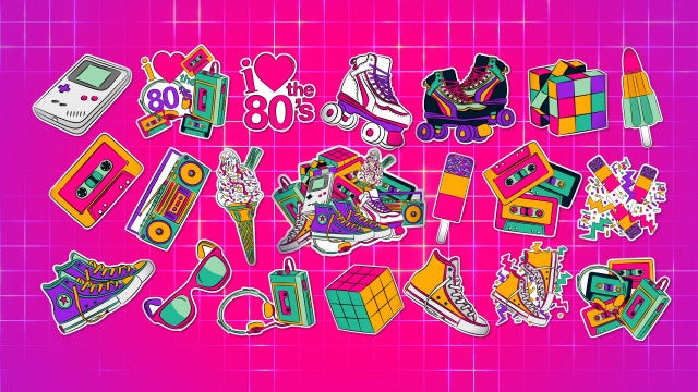 Cool Retro Stickers Pack