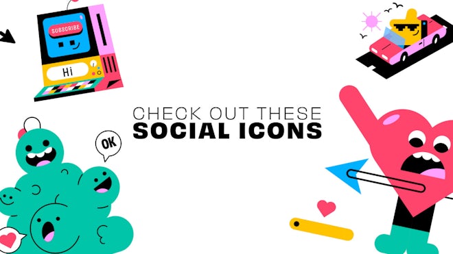 Fun Animated Social Media Icons Pack