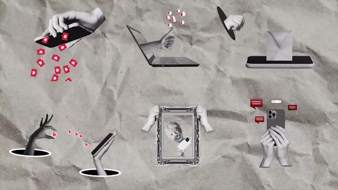 Pack Of Social Media Paper Collage