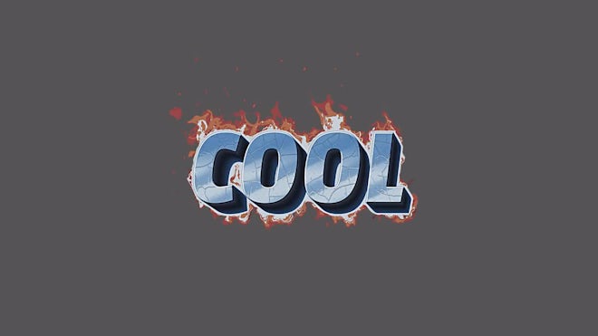 Fiery 'COOL' Title On Alpha