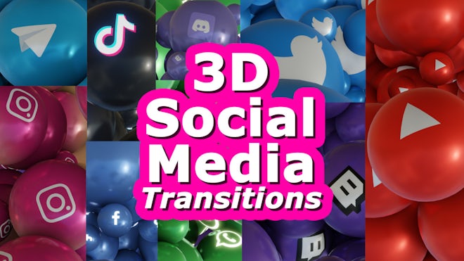 Social Media Transitions 3D PACK