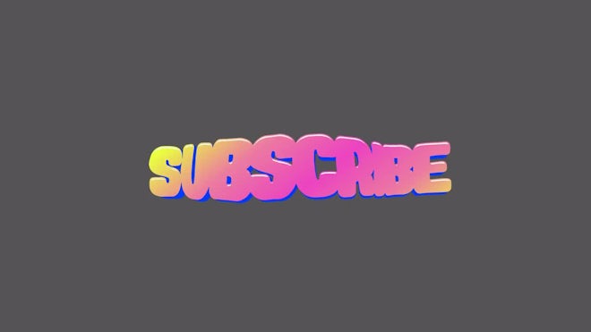 Colorful 'SUBSCRIBE' Title On Alpha