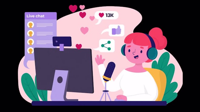 Girl Going Live With Her Followers